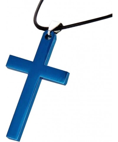 Fashion Simple Cross Pendant Alloy Necklace Chain Jewelry Christmas Day Gift for Women Men Girls Boys Blue $4.42 Necklaces