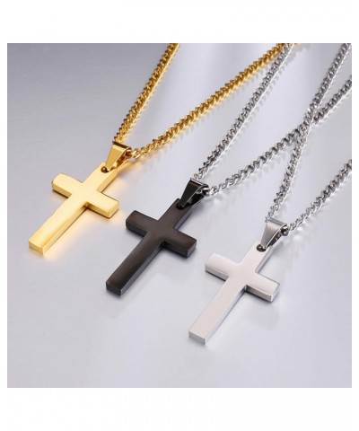 Fashion Simple Cross Pendant Alloy Necklace Chain Jewelry Christmas Day Gift for Women Men Girls Boys Blue $4.42 Necklaces