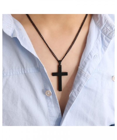 Fashion Simple Cross Pendant Alloy Necklace Chain Jewelry Christmas Day Gift for Women Men Girls Boys Blue $4.42 Necklaces