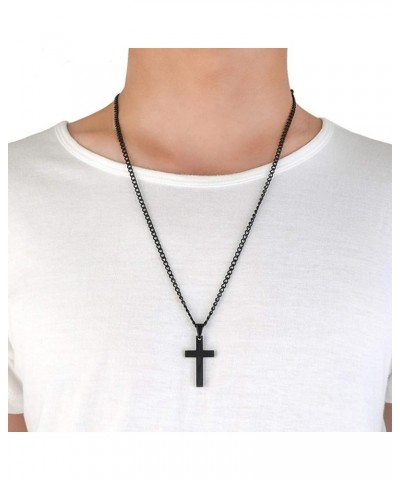 Fashion Simple Cross Pendant Alloy Necklace Chain Jewelry Christmas Day Gift for Women Men Girls Boys Blue $4.42 Necklaces