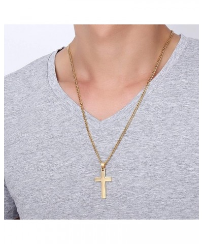 Fashion Simple Cross Pendant Alloy Necklace Chain Jewelry Christmas Day Gift for Women Men Girls Boys Blue $4.42 Necklaces