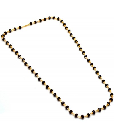 Mandi golden Chain Necklace for women and men Black Beads $8.54 Necklaces