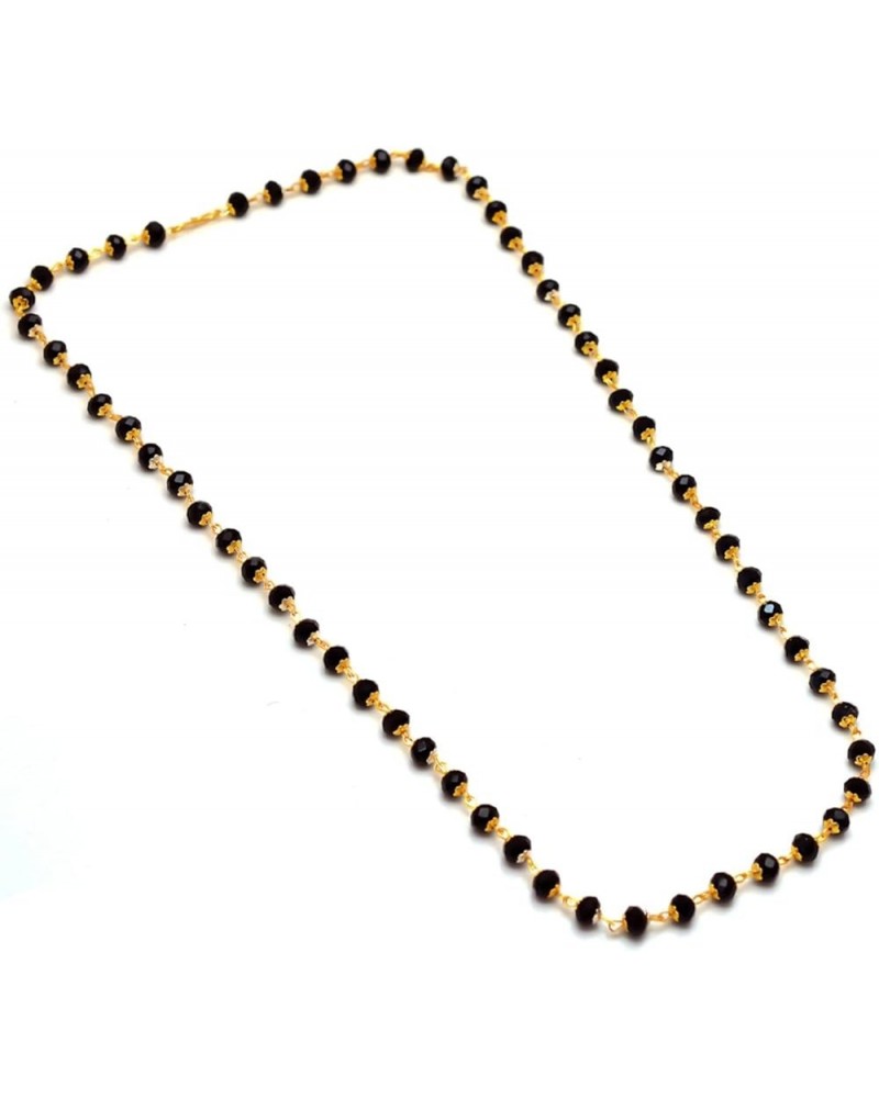 Mandi golden Chain Necklace for women and men Black Beads $8.54 Necklaces