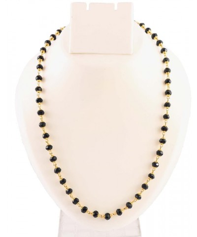 Mandi golden Chain Necklace for women and men Black Beads $8.54 Necklaces