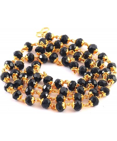 Mandi golden Chain Necklace for women and men Black Beads $8.54 Necklaces