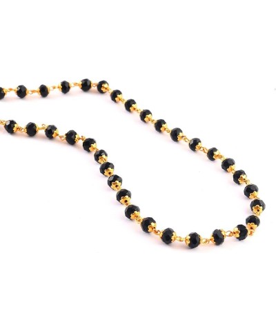 Mandi golden Chain Necklace for women and men Black Beads $8.54 Necklaces