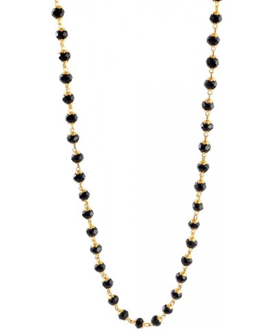 Mandi golden Chain Necklace for women and men Black Beads $8.54 Necklaces