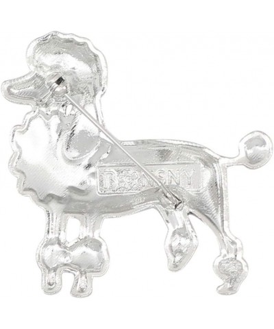 Enamel Floral Poodle Brooch Dog Pins for Backpacks Badges Clothing Bags Women Jewelry Gift Purple $7.79 Brooches & Pins