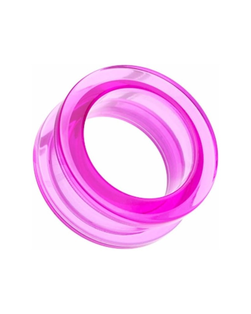 Basic Acrylic Screw-Fit WildKlass Ear Gauge Tunnel Plug (Sold as Pairs) 3/4" (19mm) Purple $11.12 Body Jewelry