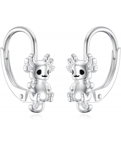 925 Sterling Silver Hypoallergenic Animal Stud Hoop Leverback Earrings Dinosaur/Cow/Frog/Raccoon/Giraffe/Octopus/Corgi Earrin...