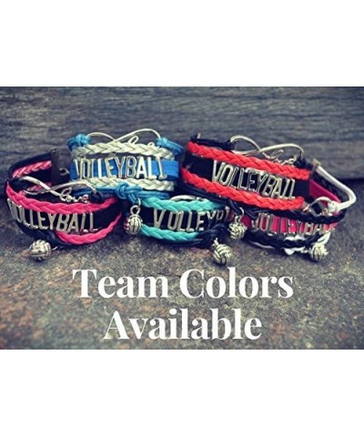 Volleyball Bracelet- Girls Volleyball Jewelry - Perfect Volleyball Gifts for Players Blue and Yellow $9.68 Bracelets