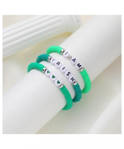 St Patricks Day Merch Bracelet Green I Am Irish Bracelet Gift Outfit Festive Costume Party Accessory $8.24 Bracelets