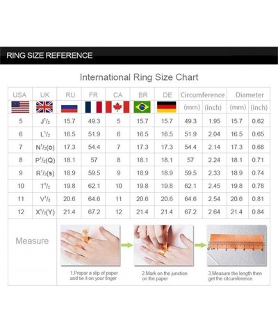 925 Sterling Silver Shiny Gem Ring Cubic Zirconia Rings CZ Diamond Multi Row Ring Eternity Engagement Wedding Band Ring for W...