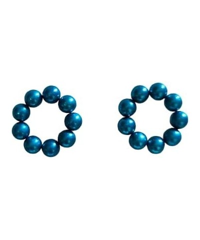 2PCS Fake Nipple Rings for Women Bar Body Non-Piercing Jewelry for Women Black Alloy Light Blue $5.19 Body Jewelry