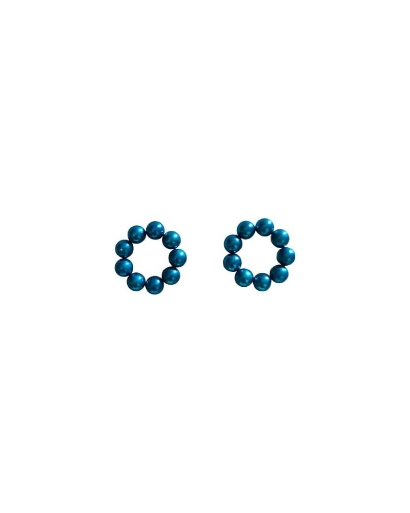 2PCS Fake Nipple Rings for Women Bar Body Non-Piercing Jewelry for Women Black Alloy Light Blue $5.19 Body Jewelry