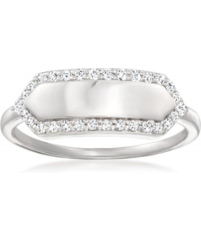 by Ross-Simons 0.20 ct. t.w. Diamond Personalized Ring in Sterling Silver Size 7 (Plain) $60.75 Rings