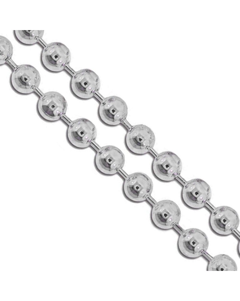 Stainless Steel Military Ball Bead Chain 2mm 3mm 4mm 6mm Dog Tag Link Pallini Necklace 6.0mm Length 26 Inches $6.11 Necklaces