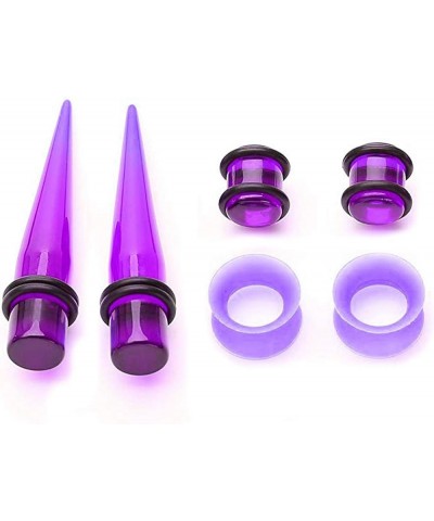 50pcs Ear Stretching Kit 14G-00G Acrylic Tapers and Plugs + Silicone Tunnels 9 Gauges Good for Beginners for Women Men Body P...