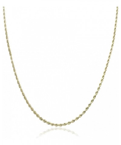 14K Solid Gold 1.5mm Rope Chain Necklace, 16" - 30 24 Inches Yellow Gold $109.78 Necklaces