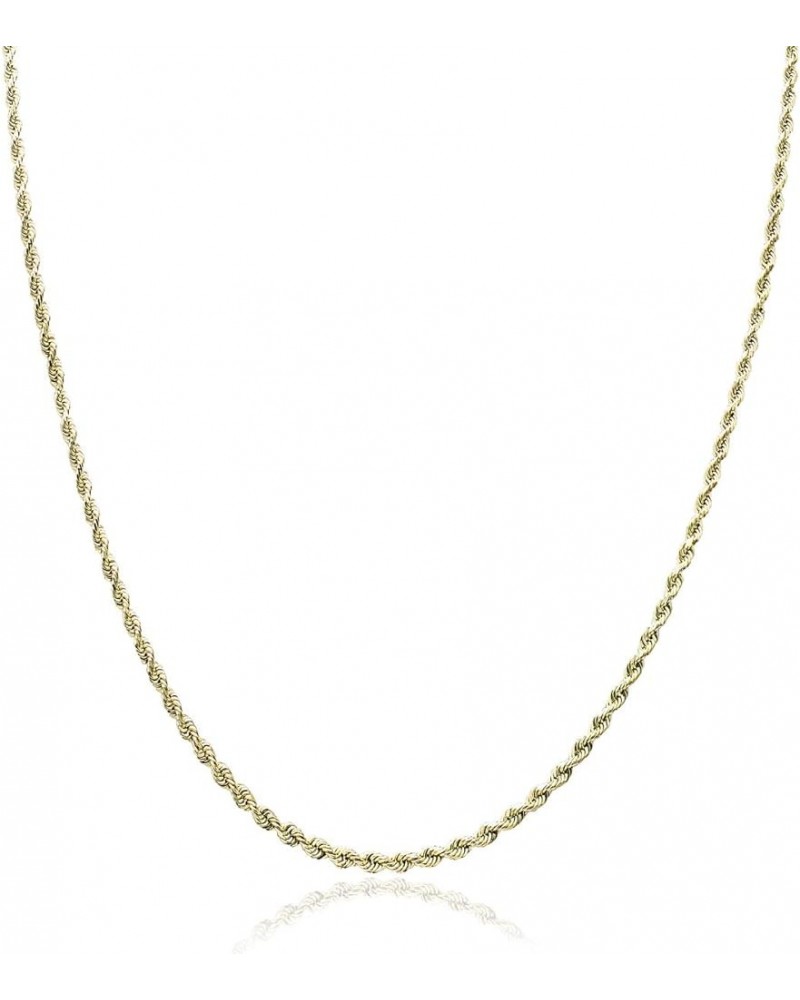 14K Solid Gold 1.5mm Rope Chain Necklace, 16" - 30 24 Inches Yellow Gold $109.78 Necklaces