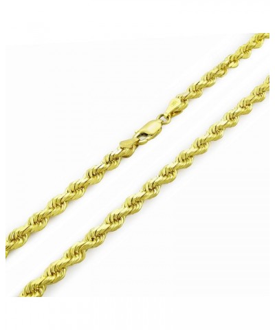 10k Yellow Gold 3mm Rope Chain Diamond Cut Bracelet or Anklet, Womens Mens Lobster Clasp 7" 7.5" 8" 8.5" 9 8.5 Inches $58.80 ...