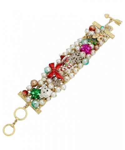 Womens Christmas Pearl Statement Bracelet $36.20 Bracelets