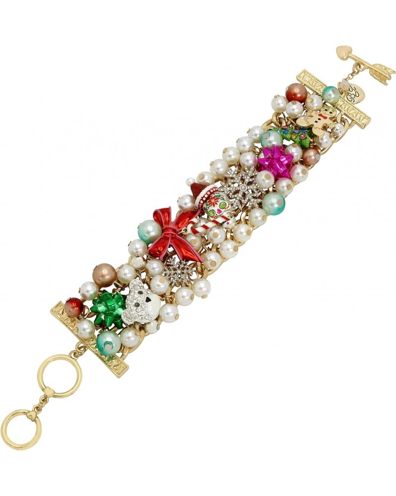 Womens Christmas Pearl Statement Bracelet $36.20 Bracelets