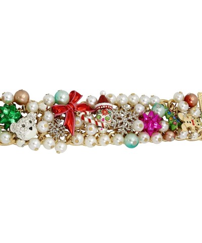 Womens Christmas Pearl Statement Bracelet $36.20 Bracelets