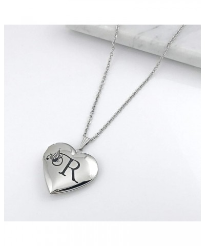 Butterfly Locket Necklace that Holds Pictures Initial Alphabet Letter Heart Shaped Photo Memory Locket Pendant Necklace R $9....