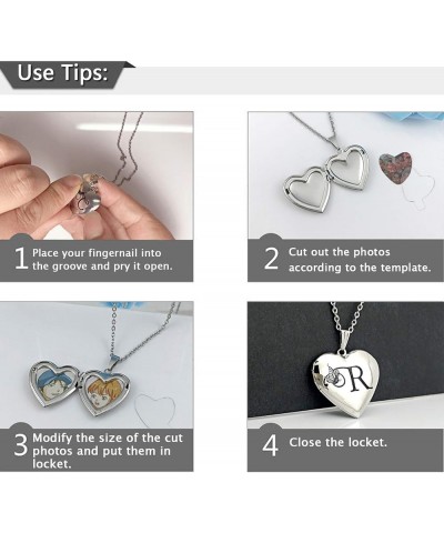 Butterfly Locket Necklace that Holds Pictures Initial Alphabet Letter Heart Shaped Photo Memory Locket Pendant Necklace R $9....