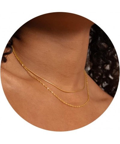 ???? ???????? for Women Dainty Layered Choker Necklaces ????? Chain Necklace 14K Gold Jewelry for Women Girls Valentine's Day...