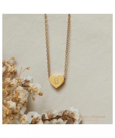 Gold Heart Necklace Initial Necklace Bridesmaid Gift Graduation Gift for Her C $13.25 Necklaces