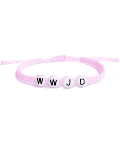 1/4Pcs Set WWJD Rope Beaded Adjustable Bracelet What Would Jesus Do Woven Wristbands Bracelet for Women Men Jewelry Colorful ...