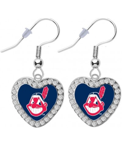 Baseball Crystal Heart Earrings Pierced $11.48 Earrings