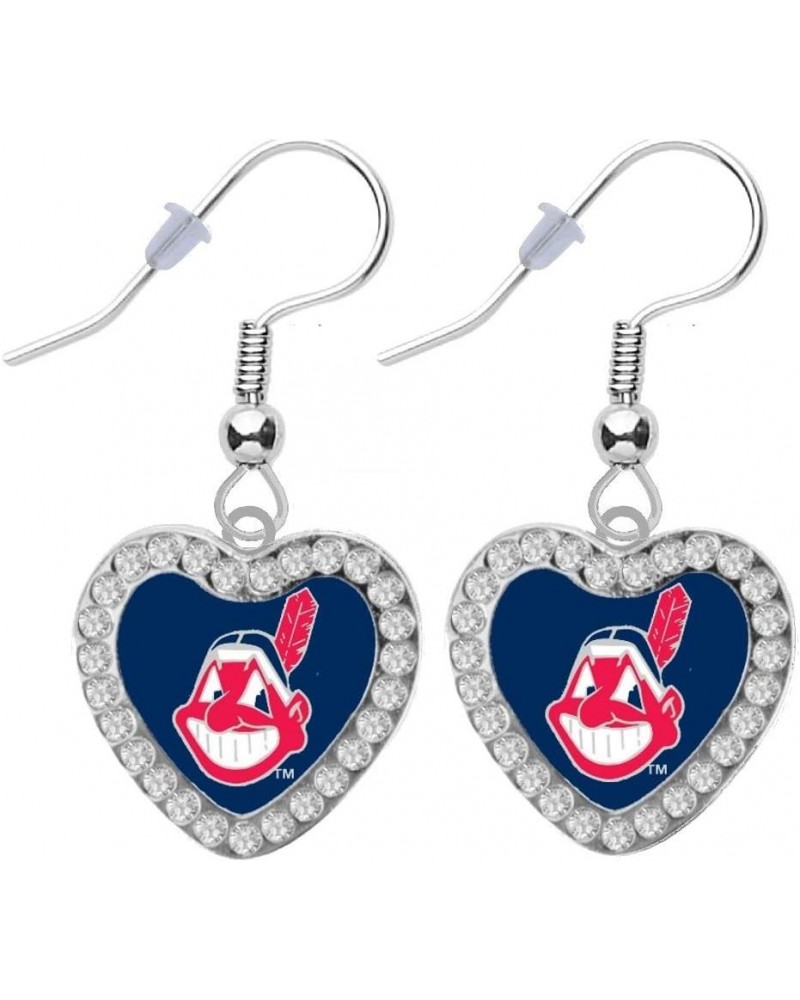 Baseball Crystal Heart Earrings Pierced $11.48 Earrings