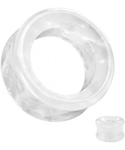 Cloudy Quartz Stone Double Flared Tunnel Plugs, Sold as a Pair 12mm (1/2") $8.26 Body Jewelry