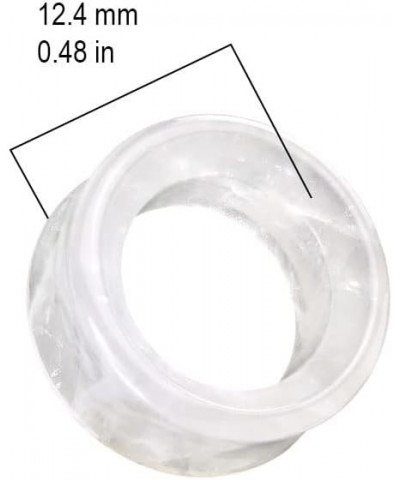 Cloudy Quartz Stone Double Flared Tunnel Plugs, Sold as a Pair 12mm (1/2") $8.26 Body Jewelry