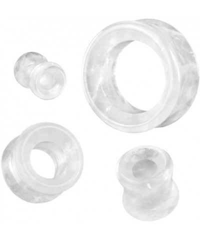 Cloudy Quartz Stone Double Flared Tunnel Plugs, Sold as a Pair 12mm (1/2") $8.26 Body Jewelry