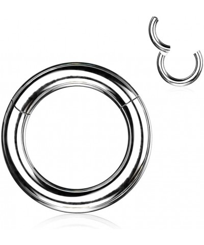 8GA-2GA Large Gauge 316L Stainless Steel Hinged Segment Clicker Ring Gauge: 4mm (6GA) / Diameter: 16mm (5/8") $8.95 Body Jewelry