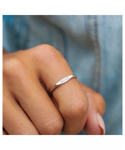 Salty Vibes Stackable Ring - .925 Sterling Silver Band, Brass Base - Sizes 5-9 $9.13 Rings