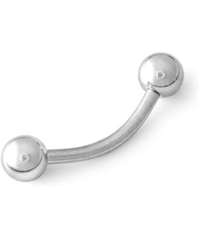 316L Surgical Steel Bent Curved Barbell 12g 12 Gauge 0.38 Inches $11.22 Body Jewelry