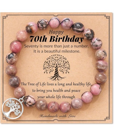 Birthday Gifts for Women, Tree of life Natural Stone Bracelet 40th-70th Birthday Gifts 70th Birthday $11.00 Bracelets