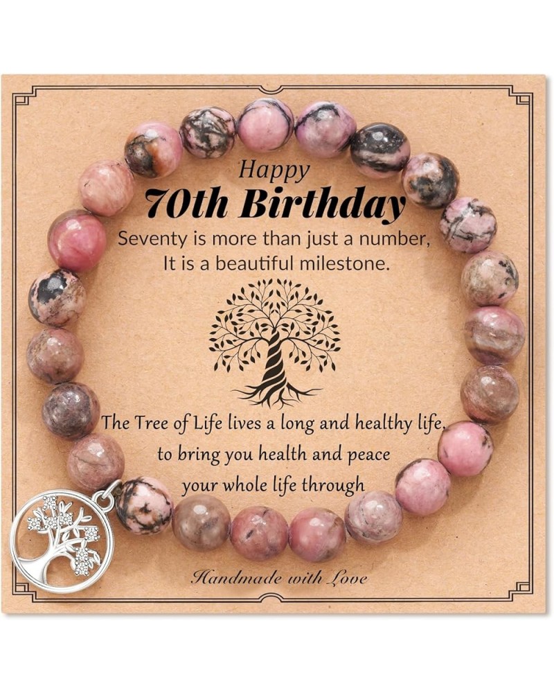 Birthday Gifts for Women, Tree of life Natural Stone Bracelet 40th-70th Birthday Gifts 70th Birthday $11.00 Bracelets