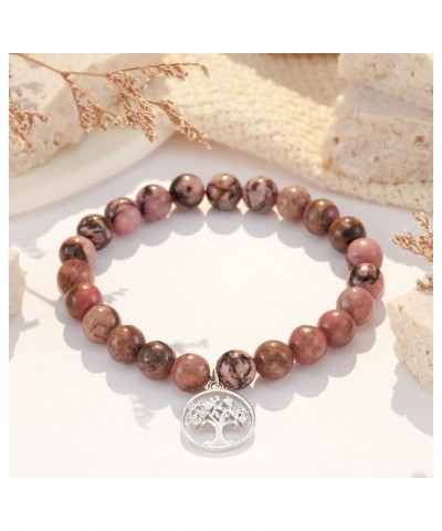 Birthday Gifts for Women, Tree of life Natural Stone Bracelet 40th-70th Birthday Gifts 70th Birthday $11.00 Bracelets