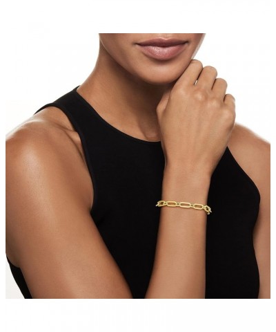 Toggle Paperclip Link Bracelet 18kt Yellow Gold Over Sterling 8.25 Inches $41.60 Bracelets