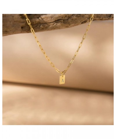 Initial Necklaces for Women, Dainty Gold Letter Necklace 14K Gold Plated Paperclip Chain Necklace Initial Pendant Cute Gold N...