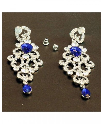 Exquisite Teardrop Crystal Bridal Wedding Earrings Vintage Chandelier Dangle Long Earrings for Women B $11.75 Earrings