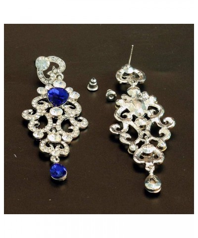 Exquisite Teardrop Crystal Bridal Wedding Earrings Vintage Chandelier Dangle Long Earrings for Women B $11.75 Earrings