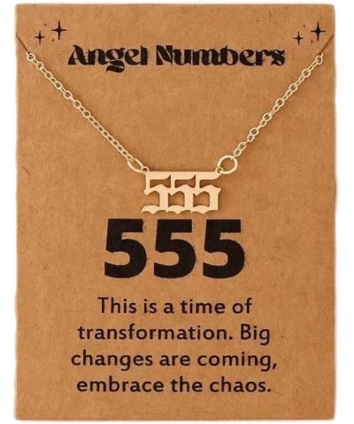 Angel Number Necklace with Message Card 111 222 333 444 555 666 777 888 999 Lucky Numbers Choker Necklace Numerology Jewelry ...