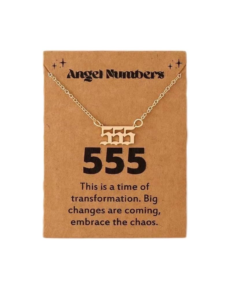 Angel Number Necklace with Message Card 111 222 333 444 555 666 777 888 999 Lucky Numbers Choker Necklace Numerology Jewelry ...